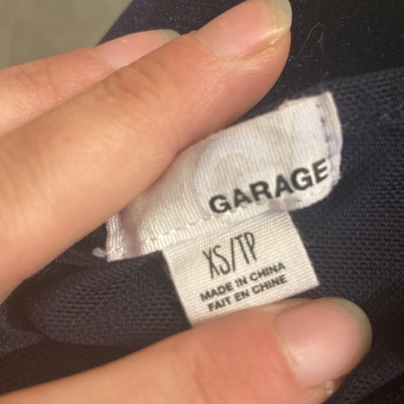 Garage Navy Blue Velour Dress - Picture 4 of 4